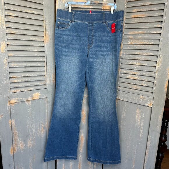 Spanx Flare Denim Jeans Vintage Indigo Sz 1X NWT - Picture 2 of 13